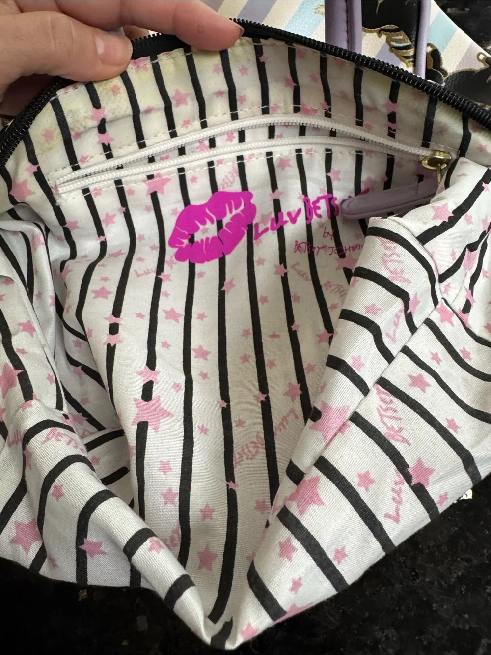 Luv Betsy Unicorn Print Satchel